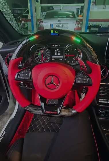 Volante Mercedes Carbono Led Display A C E S CLA GLA GLC GLE GLS GLE W