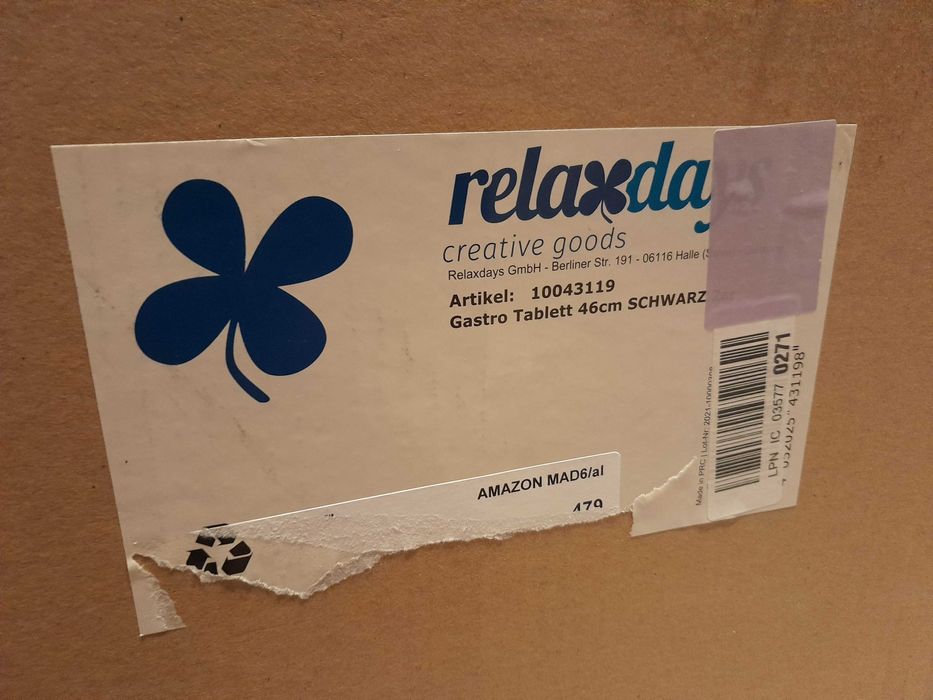 Dwie duże tace cateringowe 46 cm Relaxdays antypoślizgowe nowe outlet