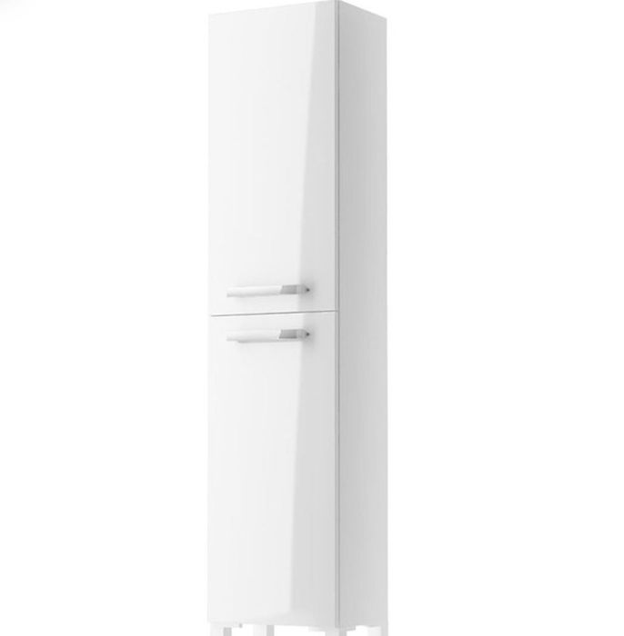 słupek, szafka łazienkowa wisząca, Cersanit, Melar, biały połysk