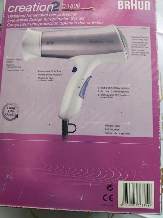 Фен для сушки волос удобный в работе дома и путешествиях