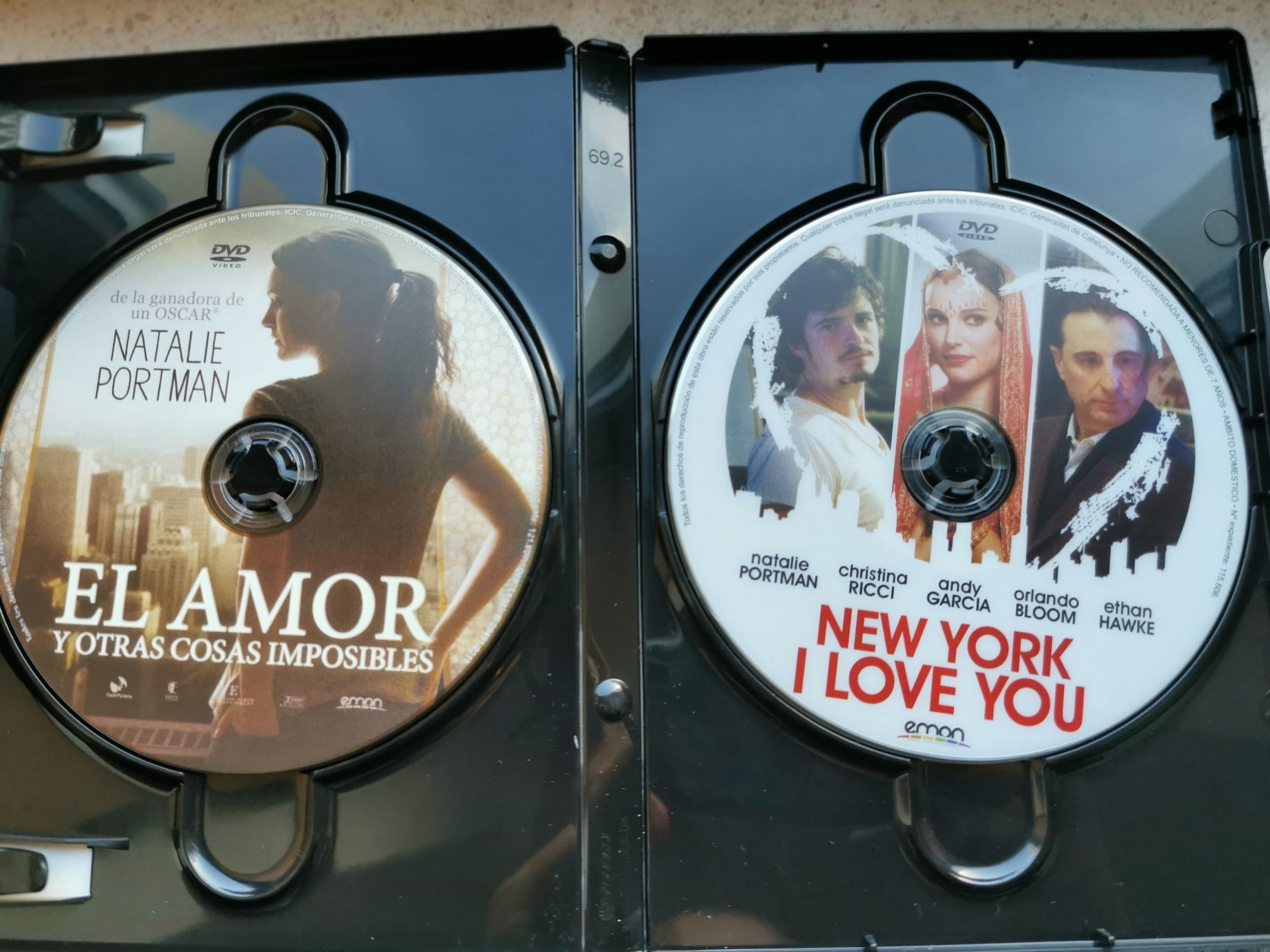 2 DVDs actriz Natalie Portman em caixa conjunta