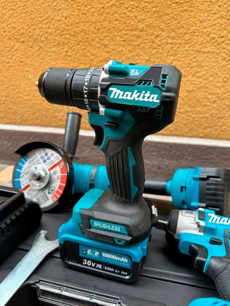 Качественный набор 3в1 Makita 36V 6Ah, болгарка + гайковерт,шуруповерт