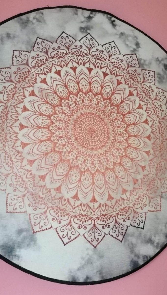 Dywan boho mandala okrągły hinduski buddyjski medytacji jogi sypialni