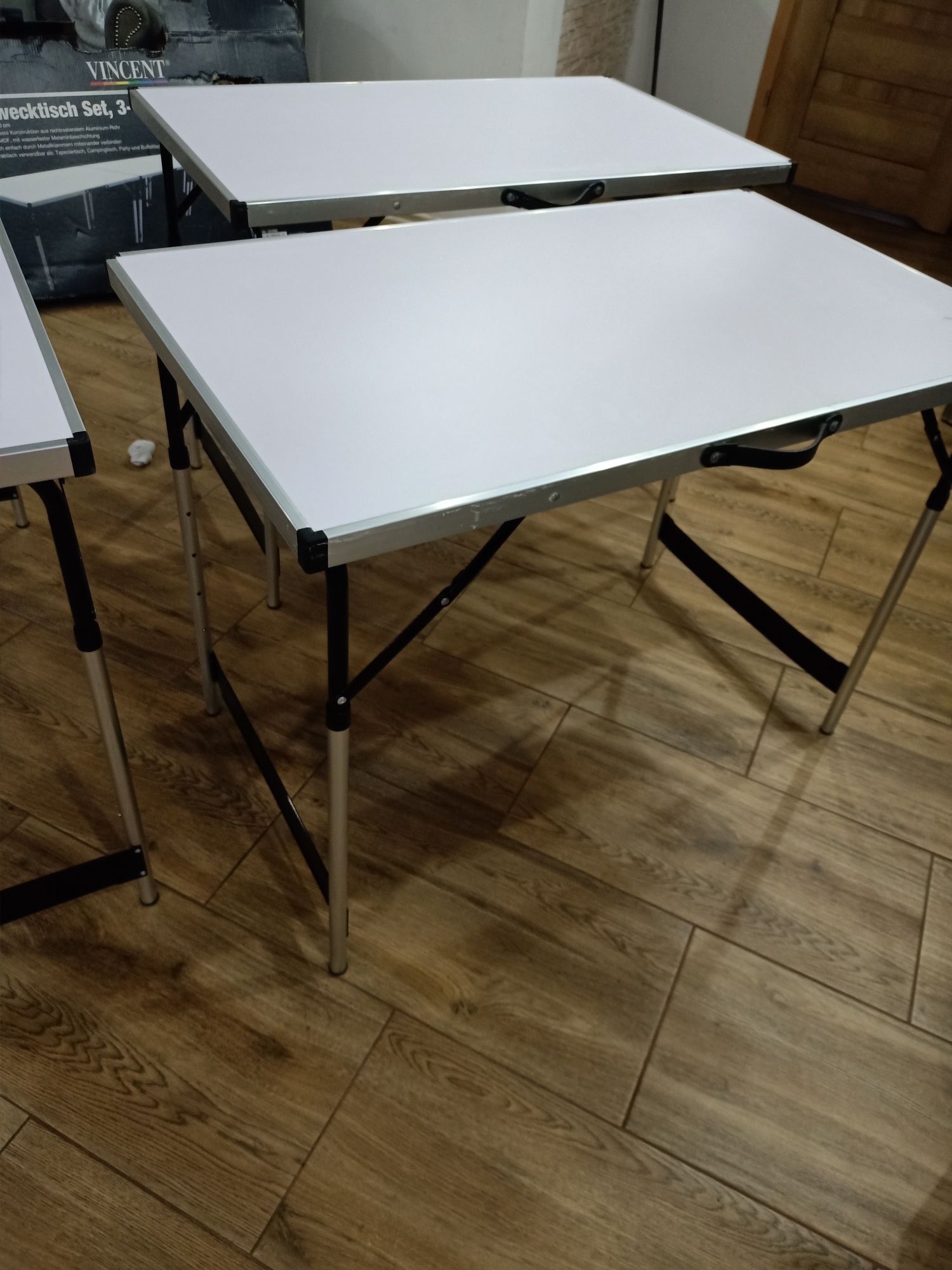 Stół stolik aluminiowy wielofunkcyjny 3 sztuki