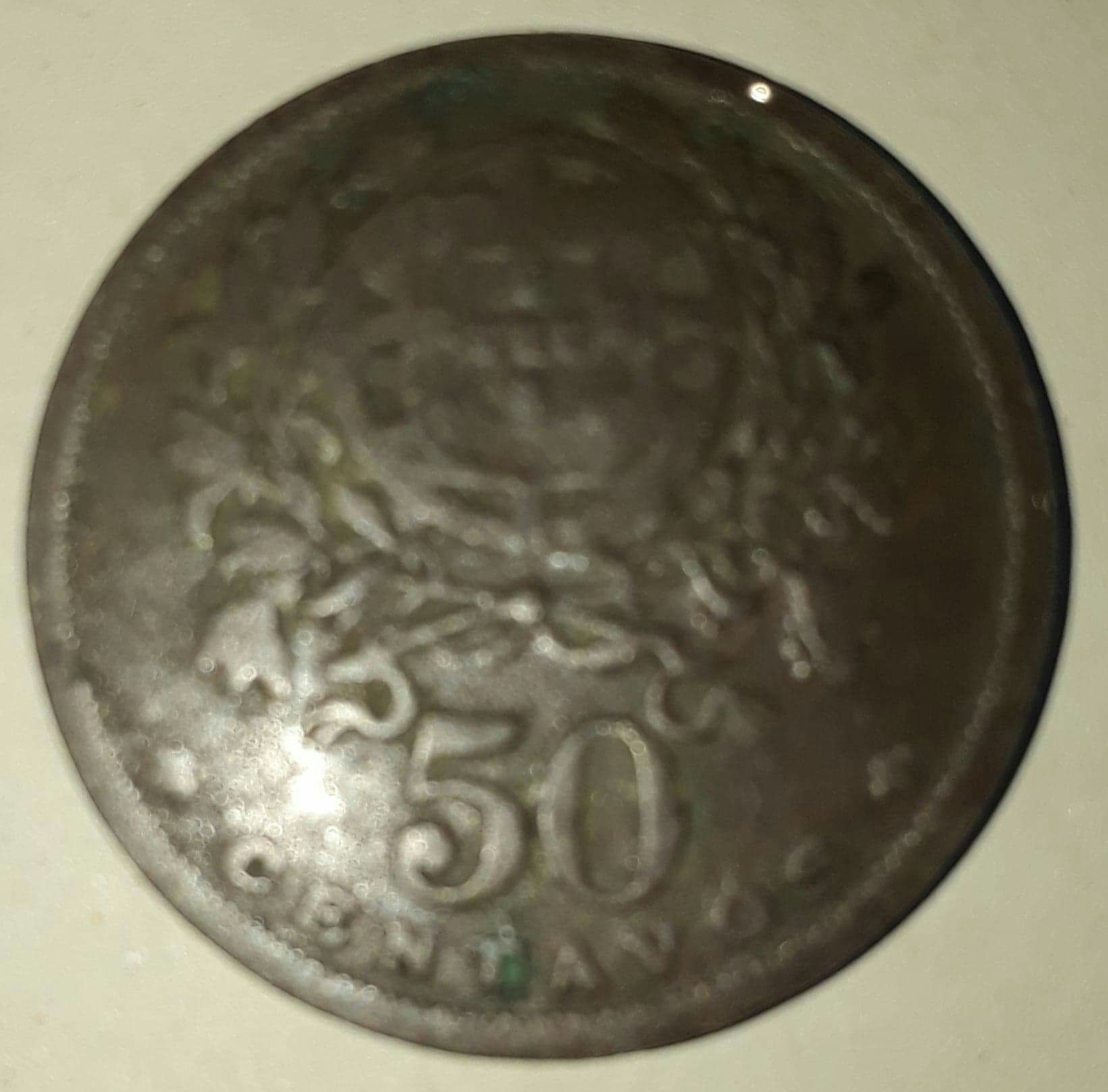 Moeda de 50 centavos de 1938