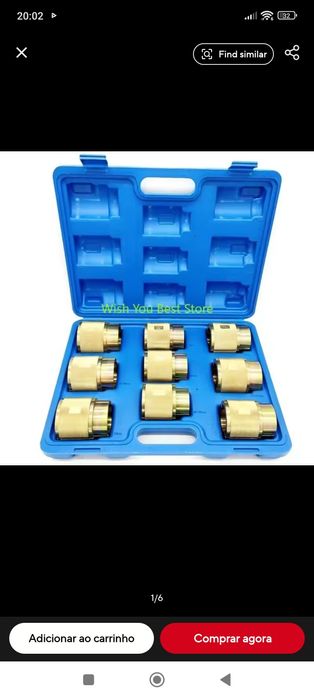 Kit de ferramentas para remoção de garfo dianteiro, 9 peças,