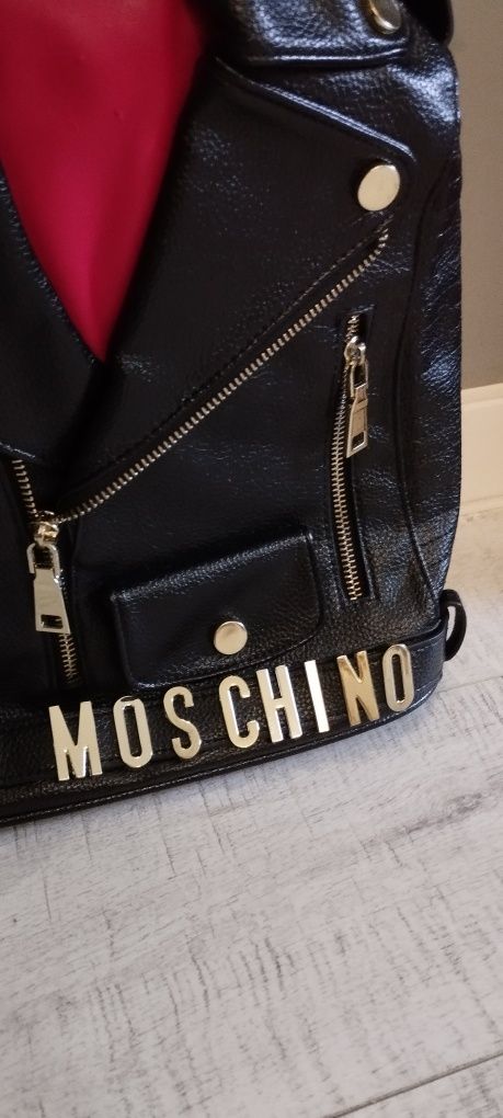 Plecak z napisem "Moschino" ramoneska