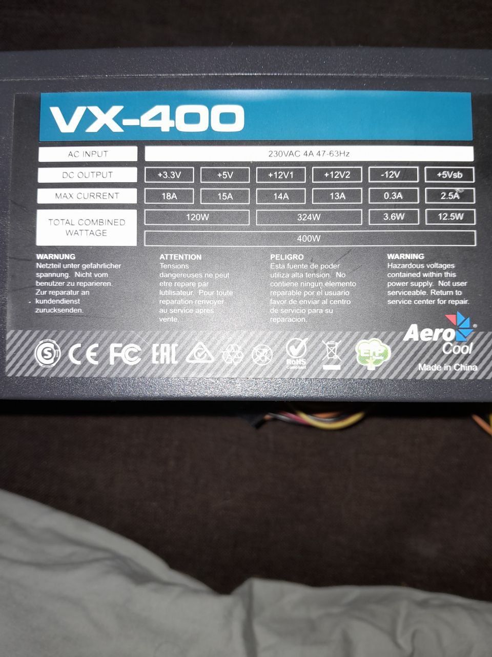 Блок питания Aerocool VX-400 400W