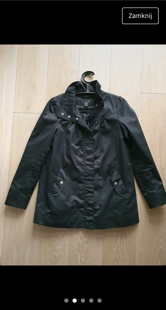 Parka płaszcz H&M 38 czarny