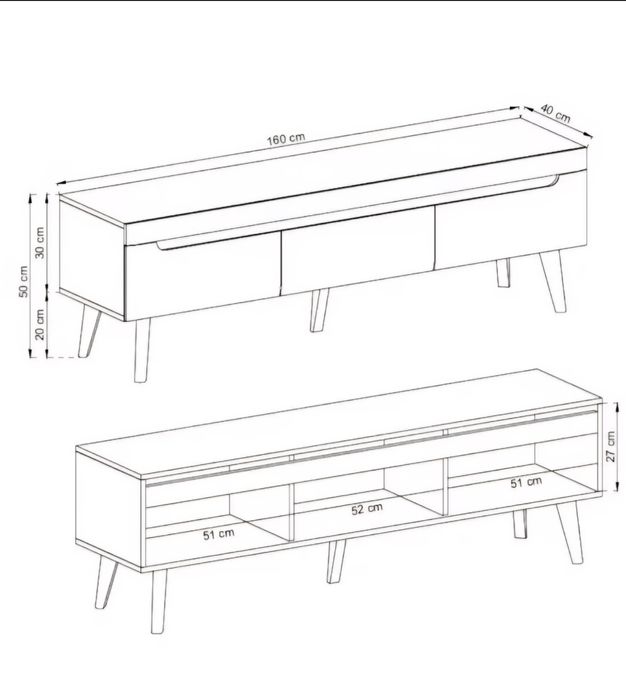 Szafka RTV 160x50x40