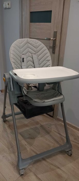 Kinderkraft Lastree 2w1 - krzesełko do karmienia, leżaczek | Grey