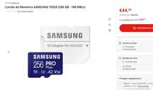 Samsung PRO PLUS MicroSD 256GB 180MB/130MB NOVO selado novo c/garantia