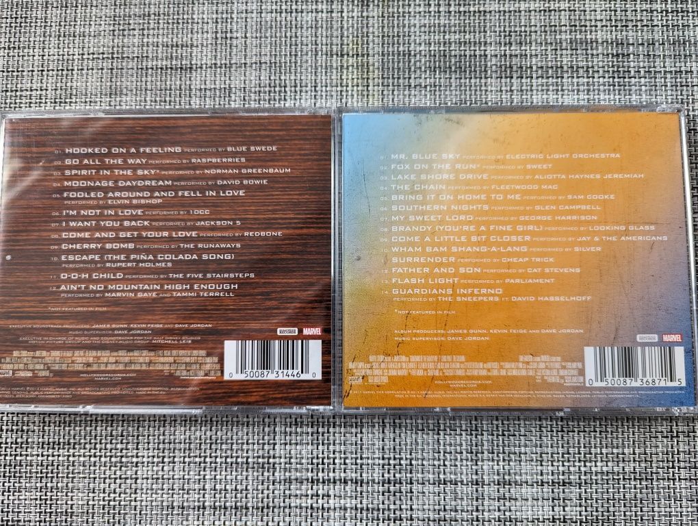 Guardians of the Galaxy Awesome Mix Vol. 1 i 2, kolekcja CD.