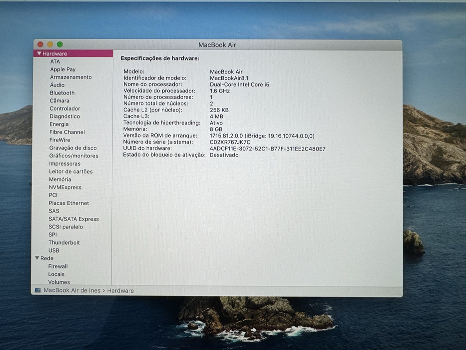 MacBook Air 8GB Prateado IntelCore