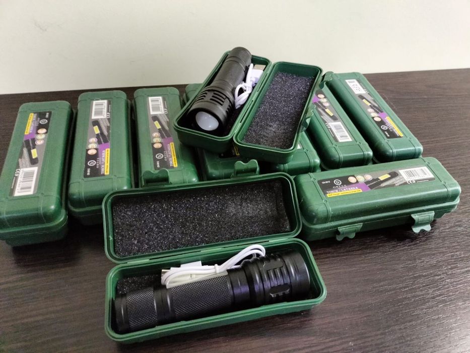 Акумуляторний ліхтарик з ультрафіолетом та СОВ підсвіткою