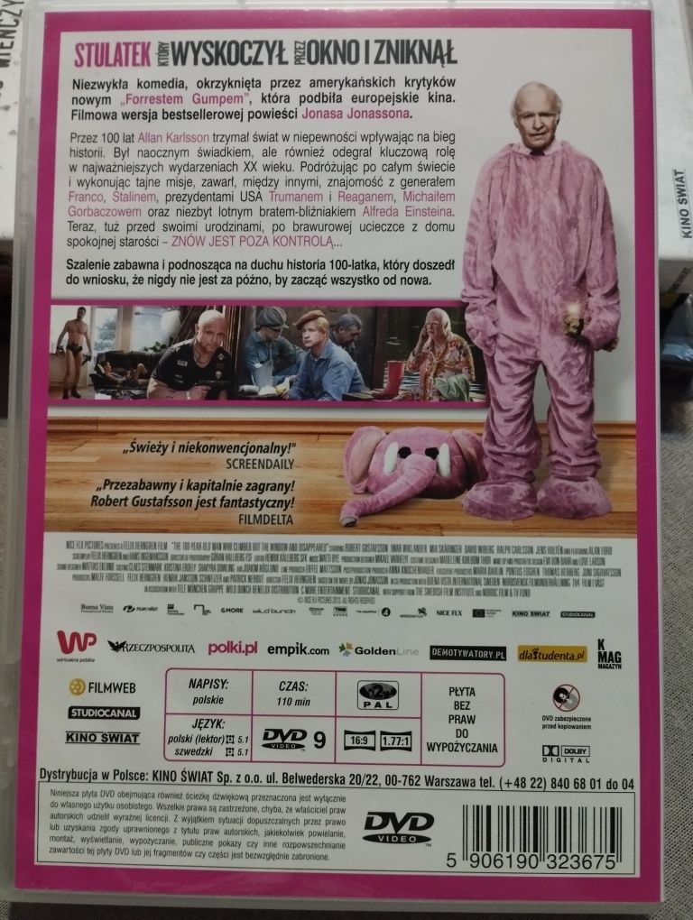 Film DVD Stulatek, który wyskoczył przez okno i zniknął