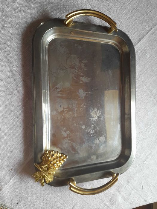 Srebrna duża taca -nie srebro