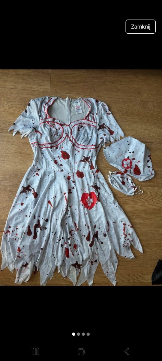 Strój pielęgniarki Halloween przebranie bal karnawałowy