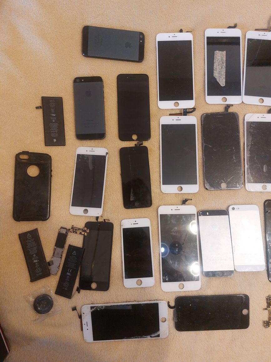 Iphone modele od 4 do 7 uszkodzone