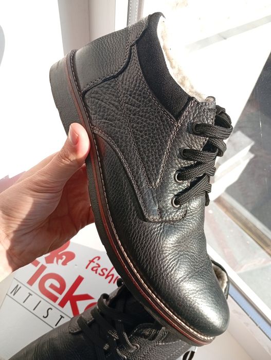 Мужские ботинки кожаные на овчине Rieker 43размер нога 28см