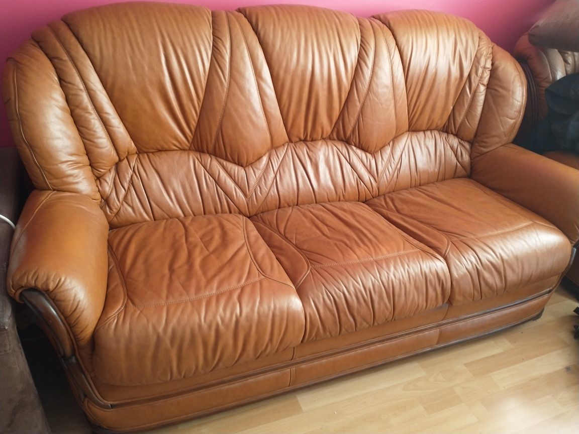 Skórzana sofa 3 osobowa