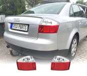 FAROLINS TRASEIROS LED AUDI A4 B6 00-04 VERMELHO BRANCO