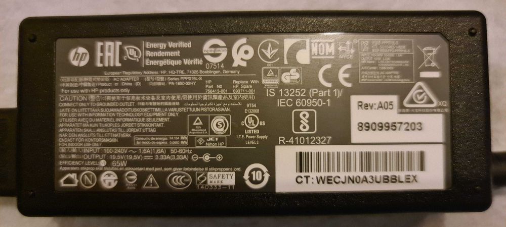 Transformador HP Original 65W - Modelo PPP019L-S