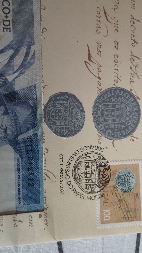 Sobrescrito de 1º dia Nota Fernando Pessoa 1987
