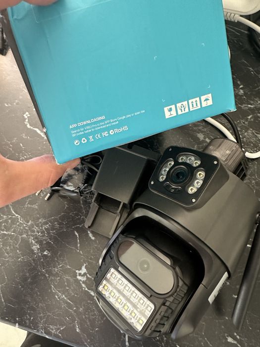 Вулична wi-fi камера, віодоспостереження, двійна, поворотна, ICsee