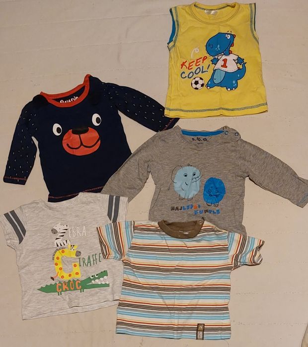 Zestaw bluzeczek dla maluszka,rozm.74