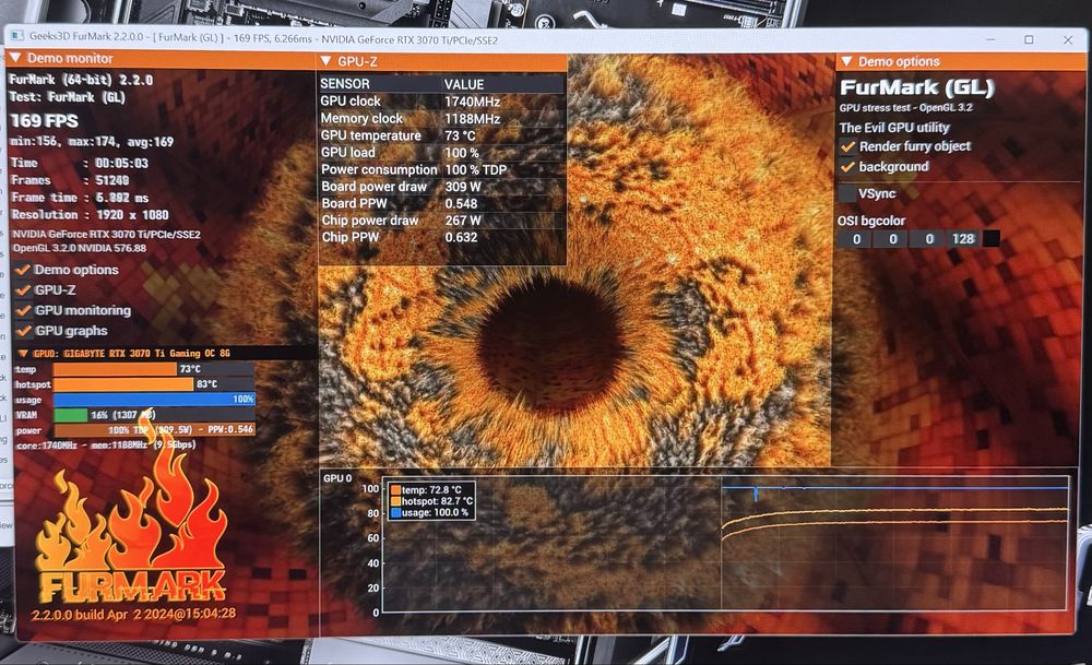 Видеокарта Gigabyte RTX 3070 Ti Gaming OC