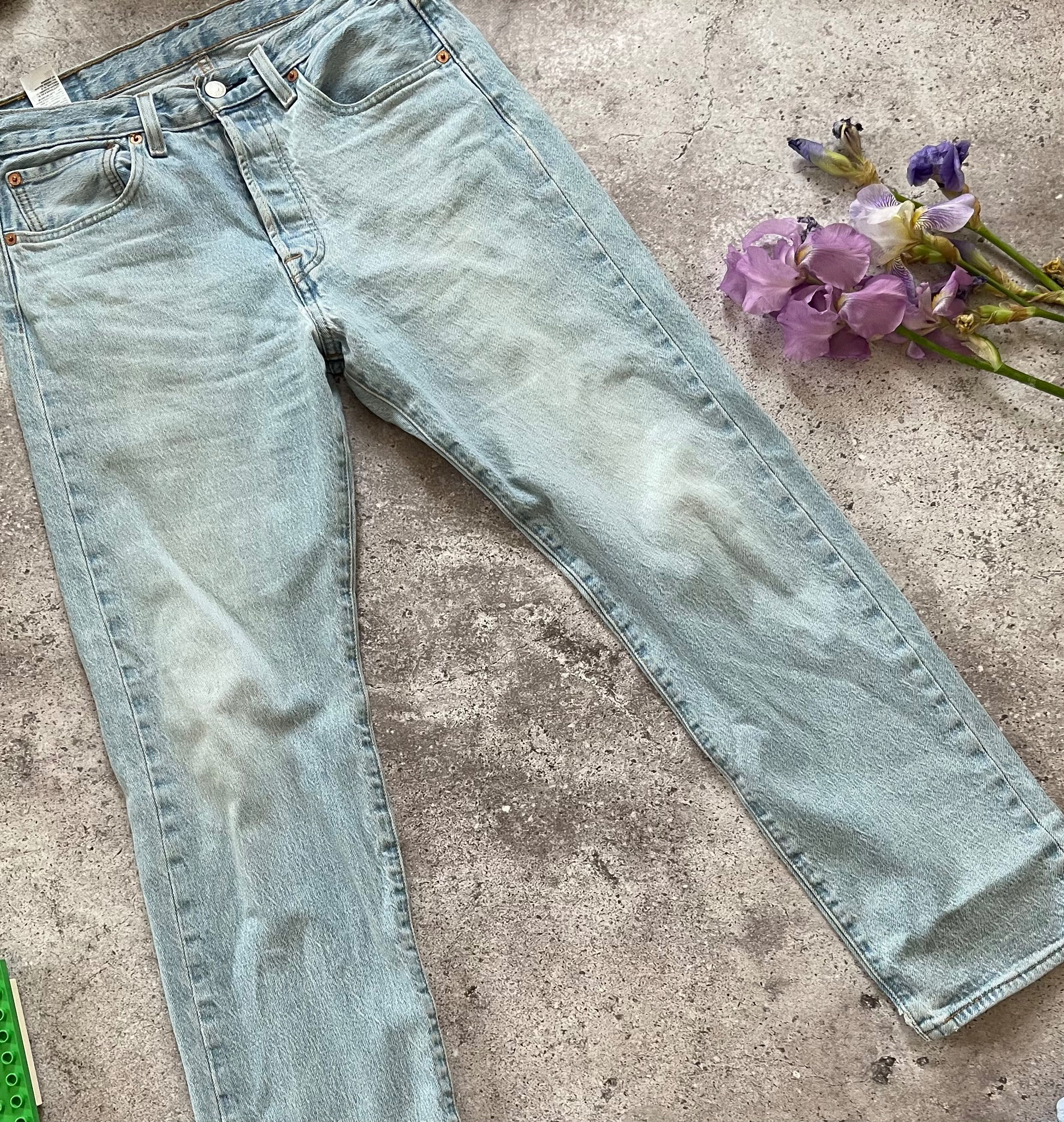 Жіночі блакитні прямі джинси levi’s W31L30