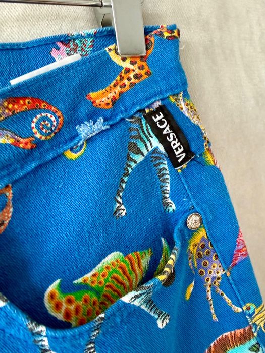 #Versace, Spodnie, Jeans, Couture, Kolor, Print, Rozmiar M