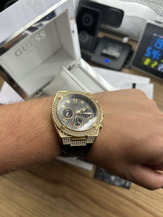 Męski Zegarek Guess GW0060G2*Cyrkonie*Komplet/Wys!