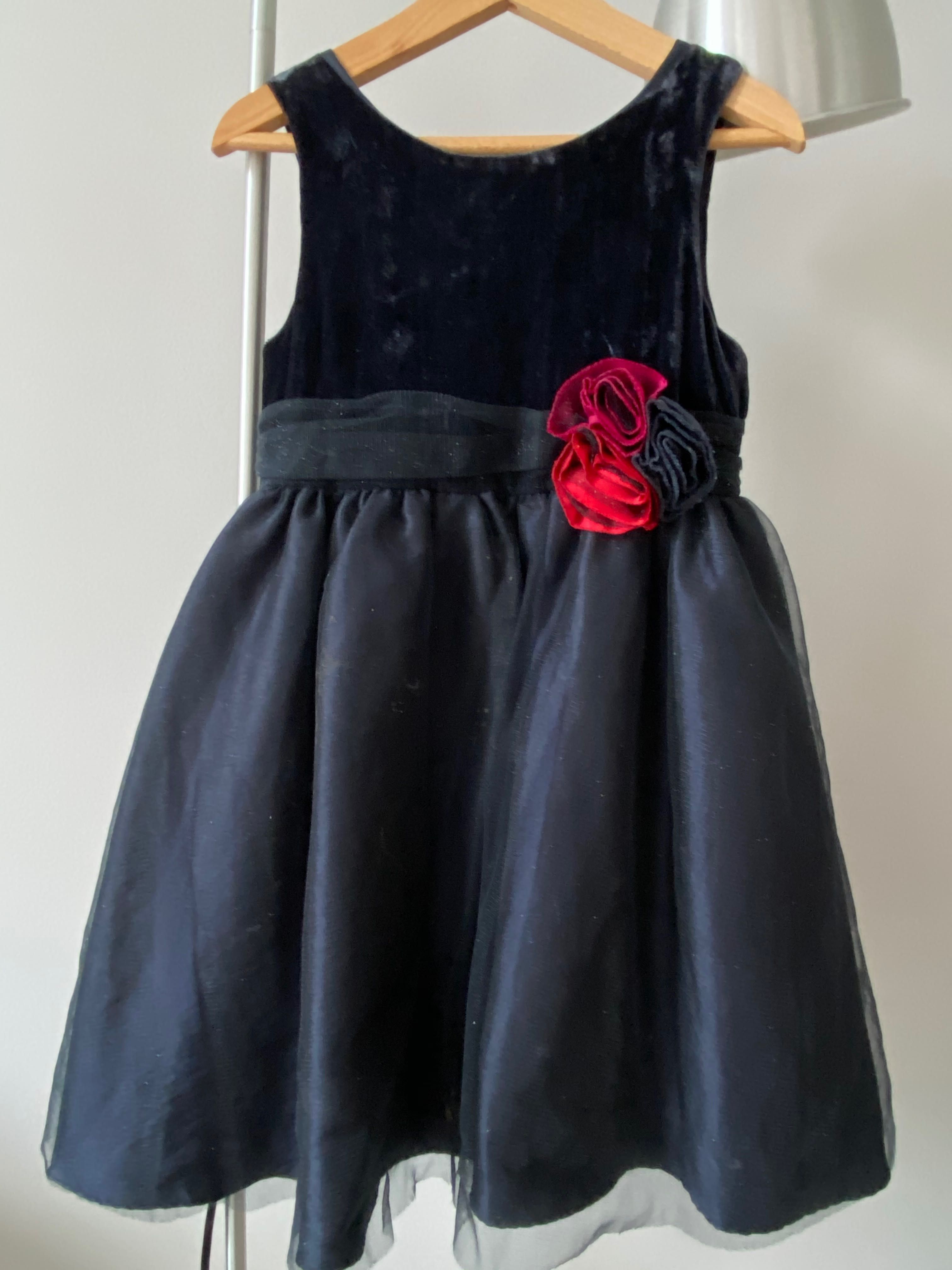 elegancka sukienka aksamit/tiul 116 H&M