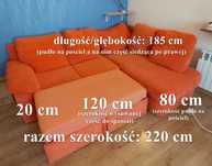 Kanapa ruda narożnik
