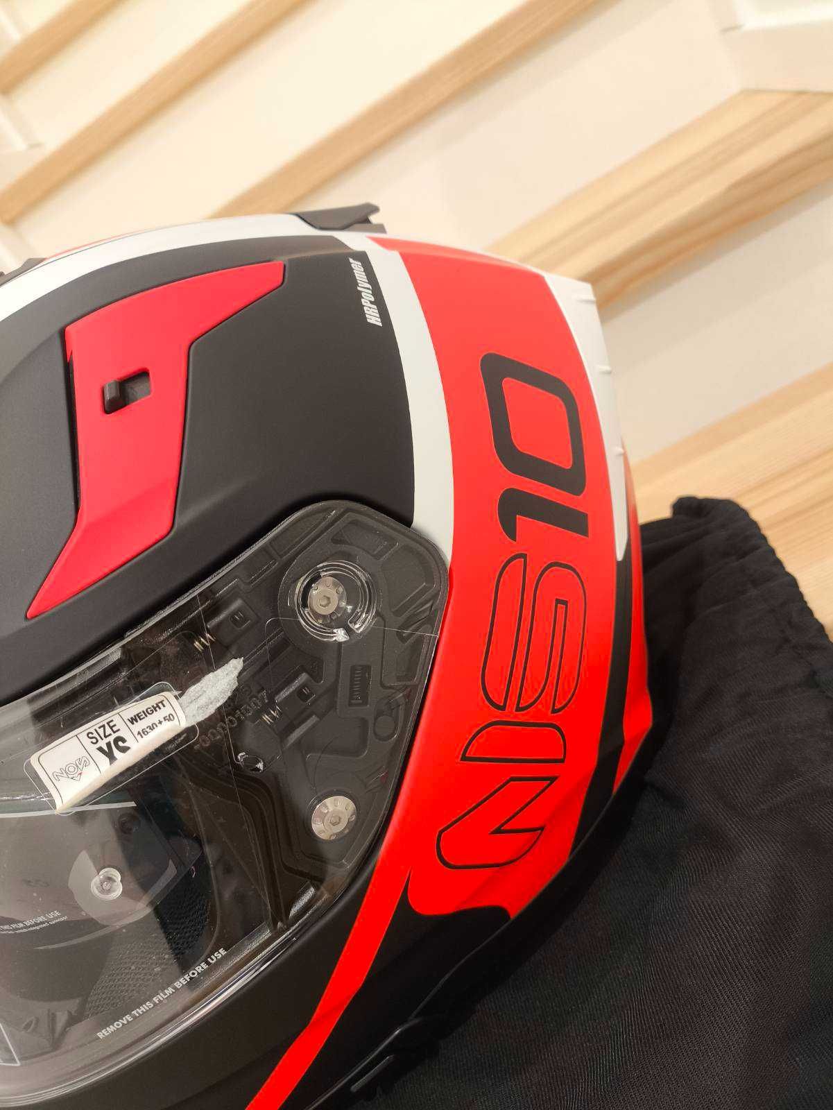 Kask motocyklowy integralny NOS NS10 Fury red rozmiar XS NOWY