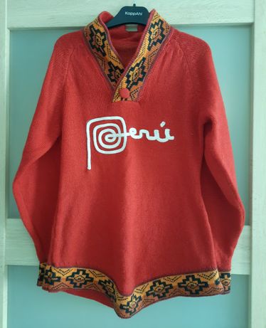 Oryginalny sweter z Peru z wełny z alpaki