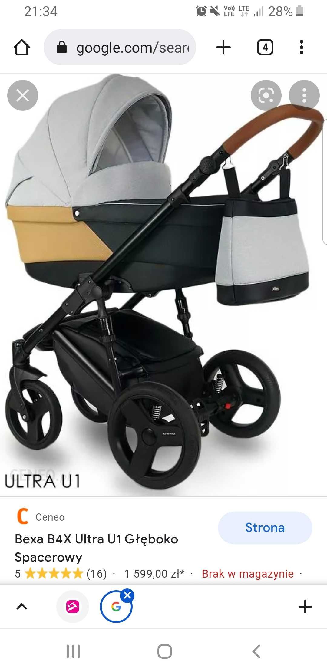Wózek dziecięcy 2w1 Bexa Ultra