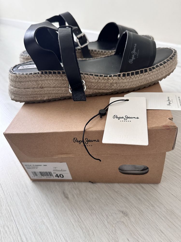 Жіночі шкіряні сандалі еспадрильі Pepe Jeans