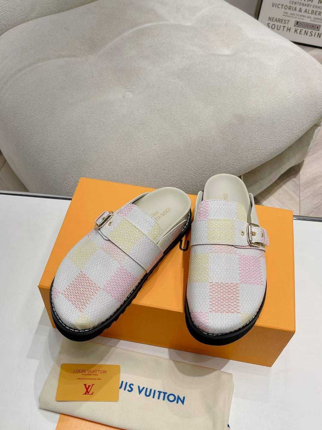 Louis Vuitton Buty, sandaly klapki, skora 180201