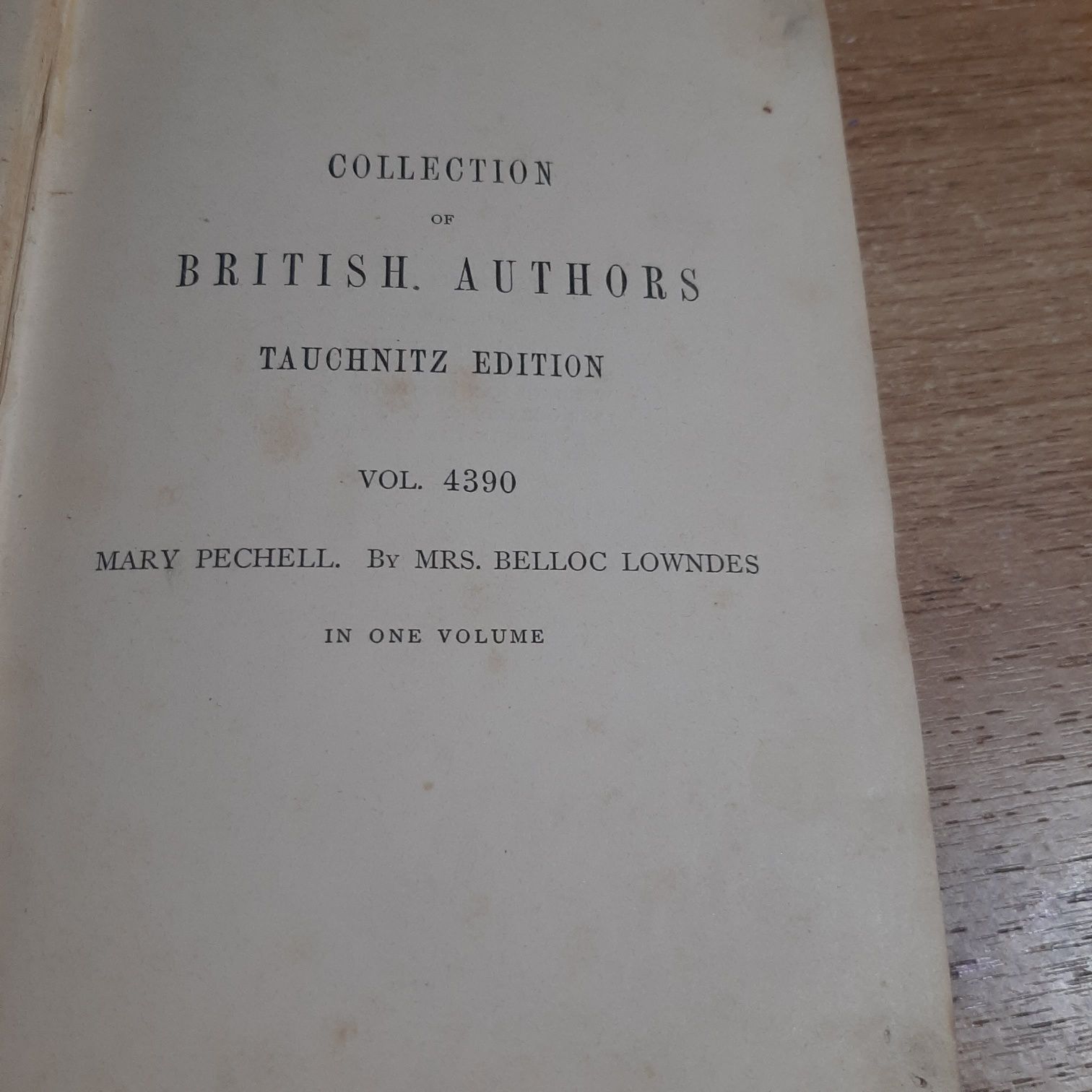 MARY Pechell .Collection of British.Authors