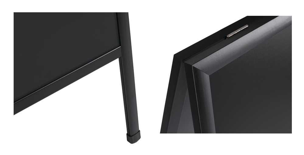 Bi-office ardósia de giz dupla com moldura (122)