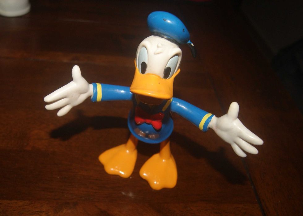 Boneco antigo articulável do Pato Donald