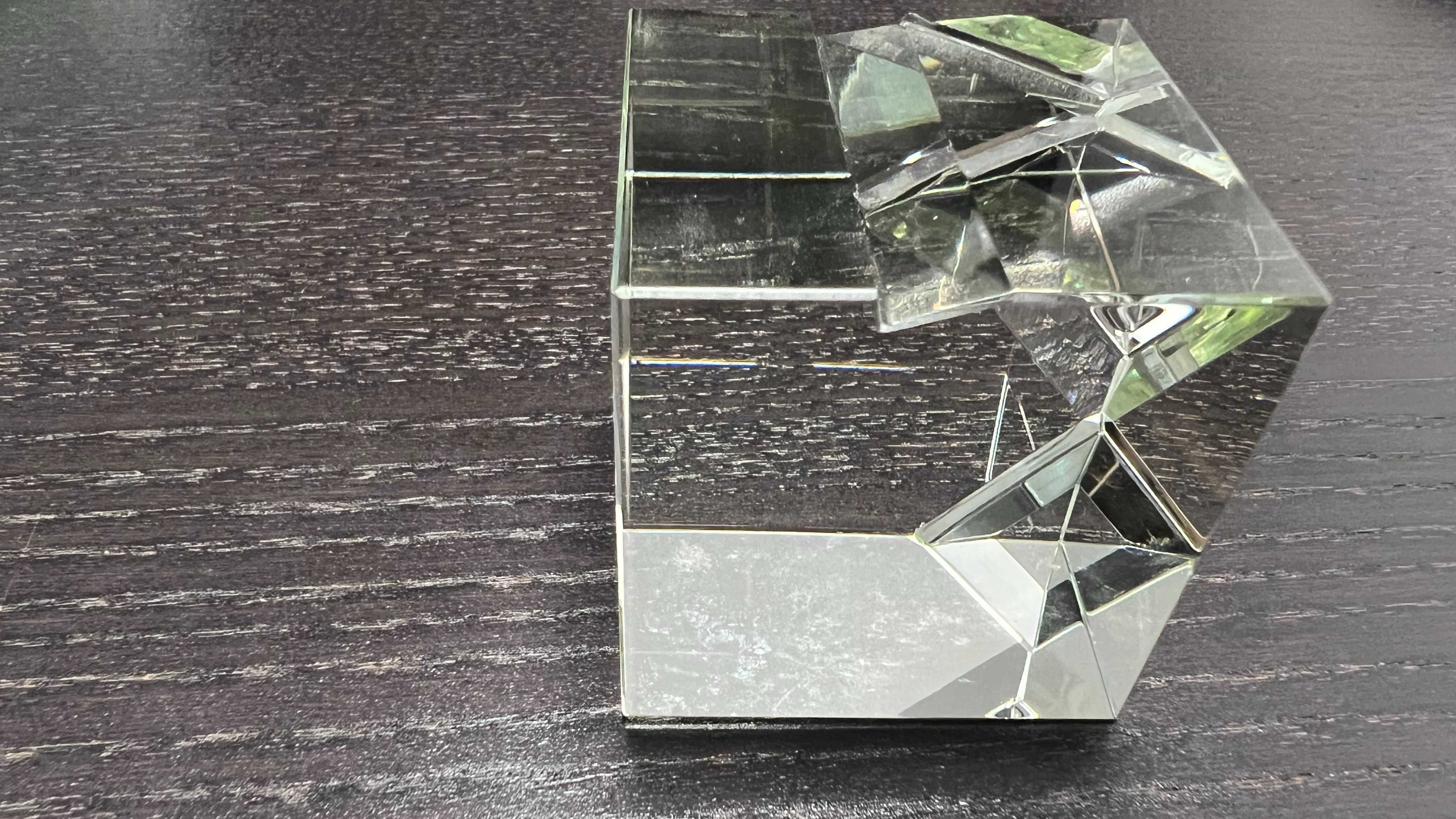 Pisa Papeis cubo em cristal lapidado Checo