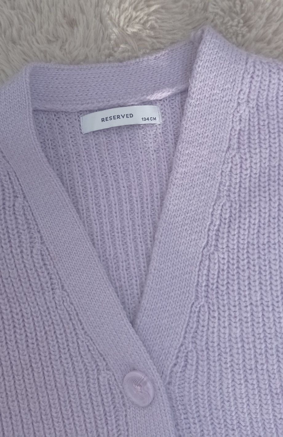 sweter fioletowy rozpinany Reserved 134