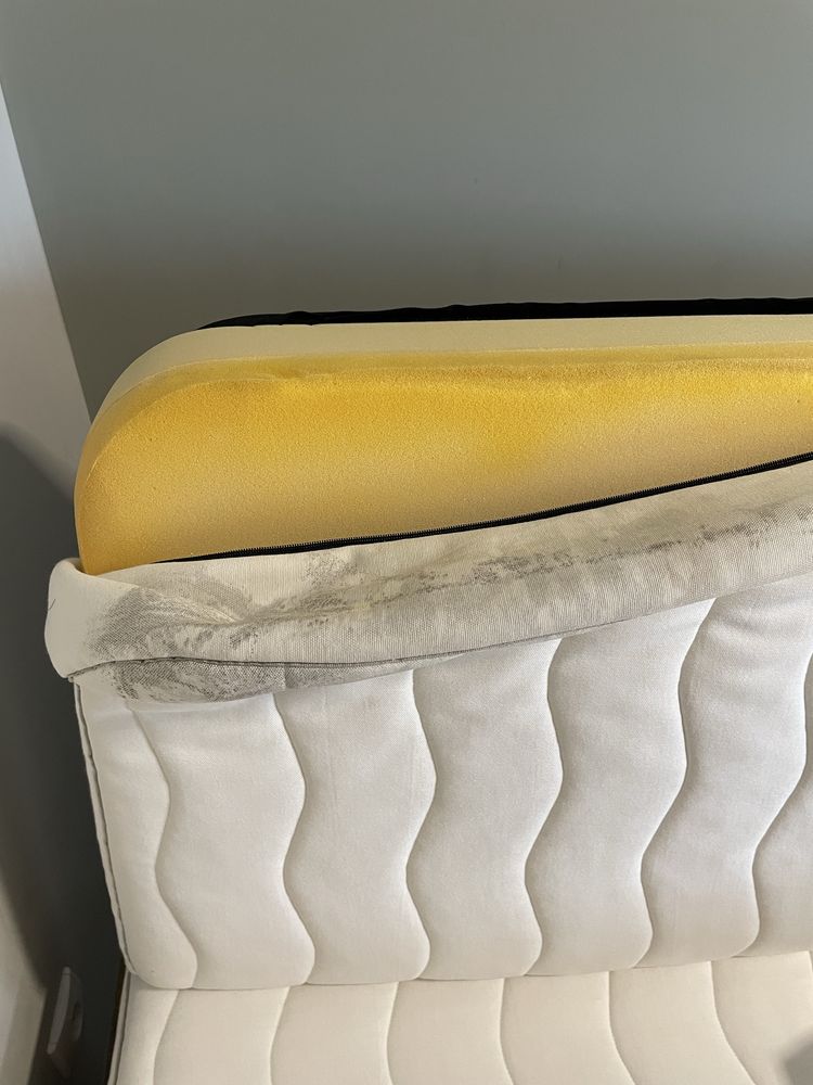 Rozkladana sofa 3-osobowa NYHAMN IKEA szara materac piankowy skrzynia