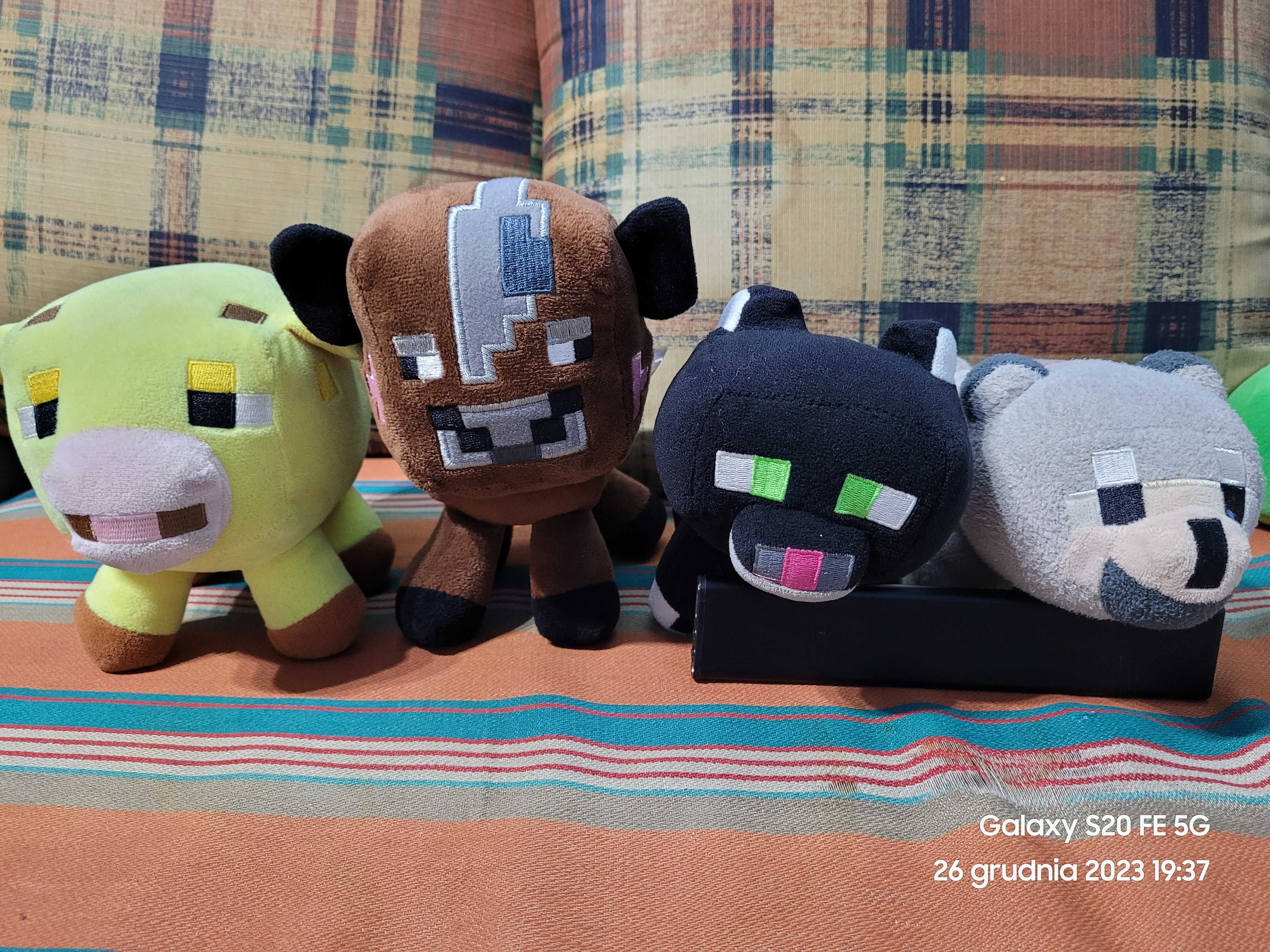 Pluszaki Minecraft, 6 maskotek, wysokość ok. 20 cm