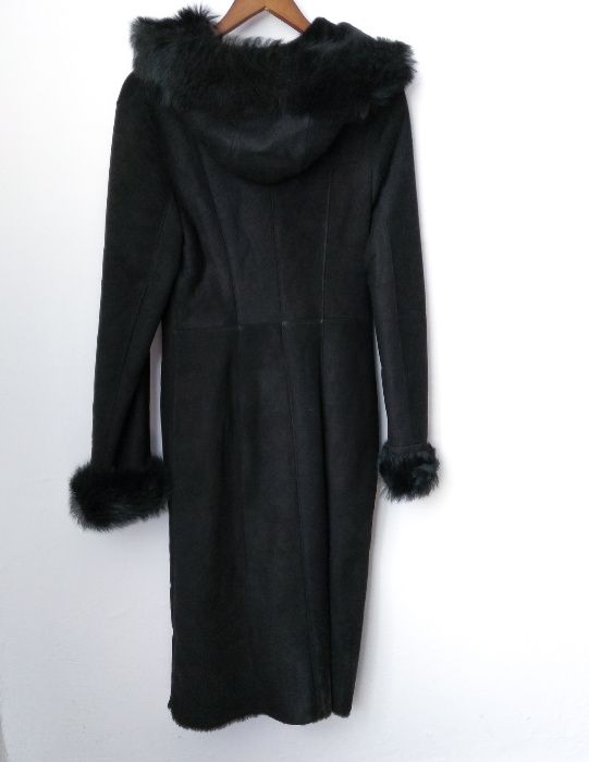 Длинная женская дубленка Миди Натуральный мех Тоскана шуба пальто