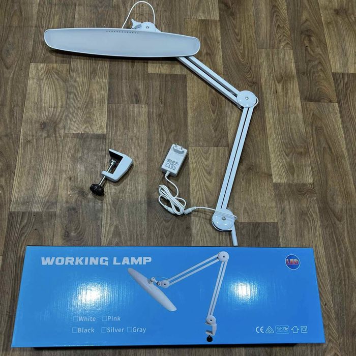 Лампа безтіньова настільна на струбцині 24 Вт, лампа бестеневая